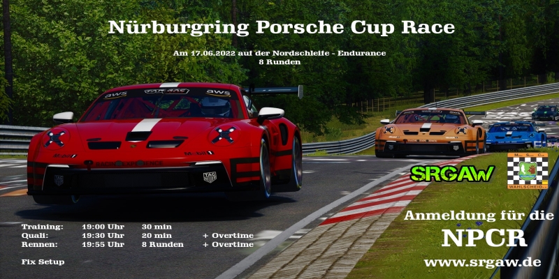 Nürburgring Porsche Cup Race – das SIM Event